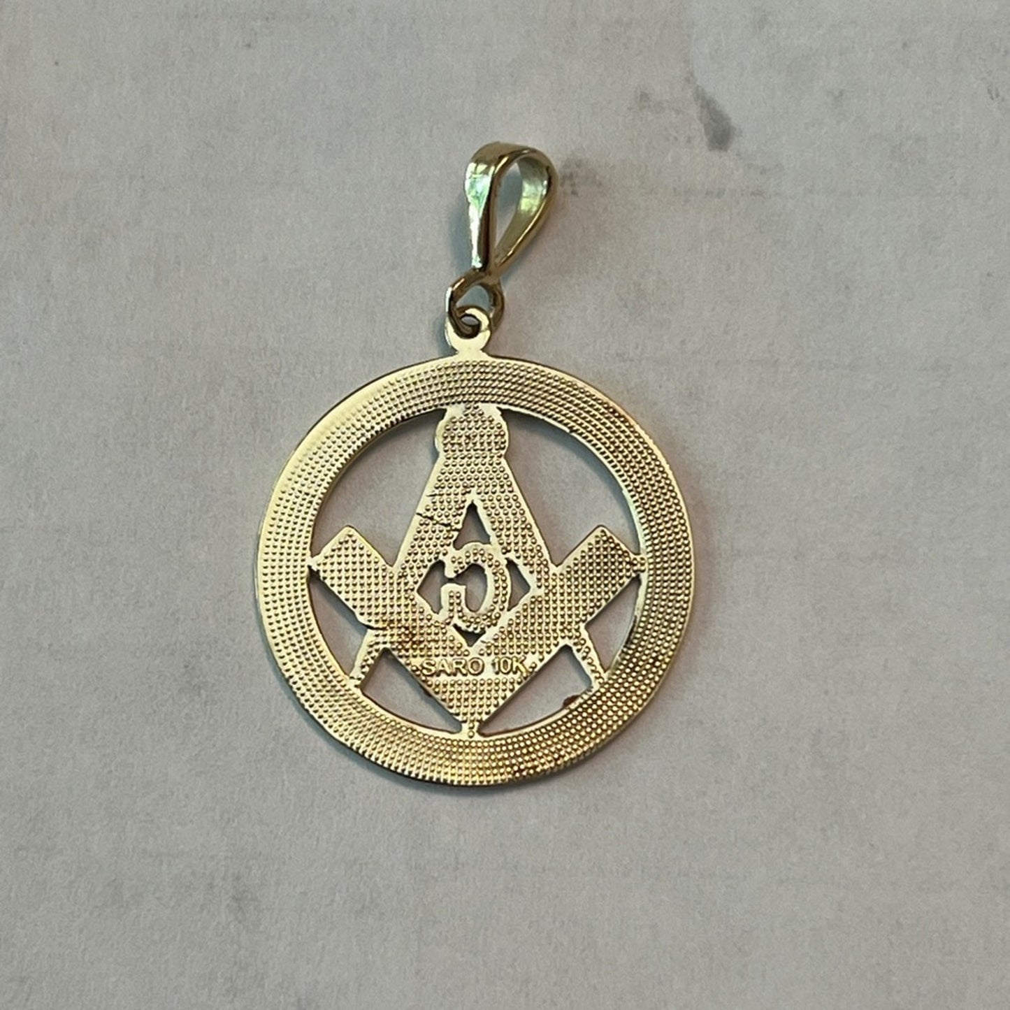 New 10k Solid Gold Masonic Symbol Charm