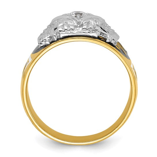 IBGoodman 14k Two-Tone Diamond Masonic Ring 32°