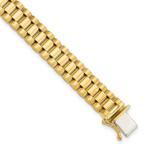 Luxury 14K Yellow Gold RLX-Style Bracelet, 8” long, 8mm wide, 23.94g