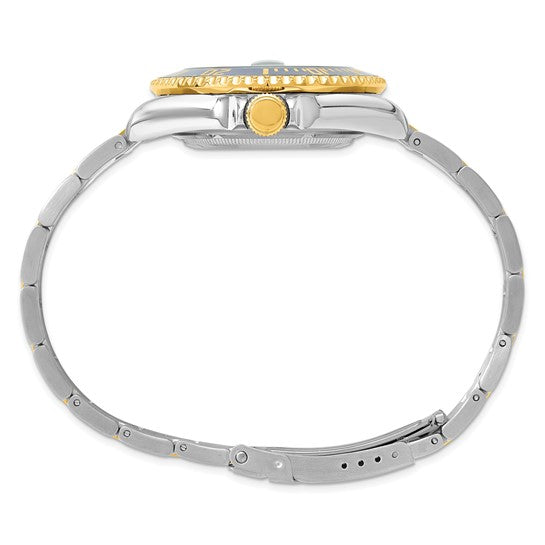 Men’s Charles Hubert Two-Tone Stainless Steel Blue Dial Watch – 40mm | Japanese Quartz