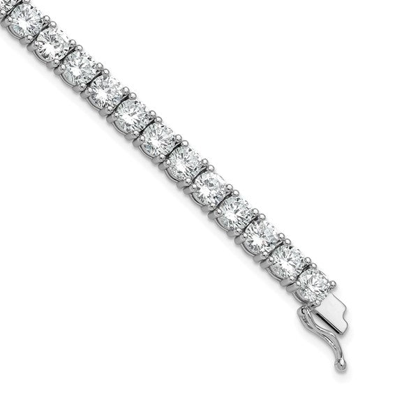 Sterling Shimmer Sterling Silver Rhodium-plated 5mm CZ Tennis Bracelet