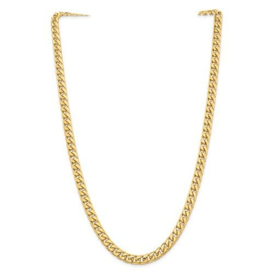 New 10K Solid Gold Miami Cuban Chain, 6.75mm wide and 22 inches long