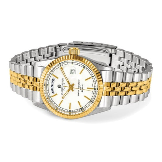 Men’s Charles Hubert Two-Tone Stainless Steel Date Watch | Quartz | Gift Boxed