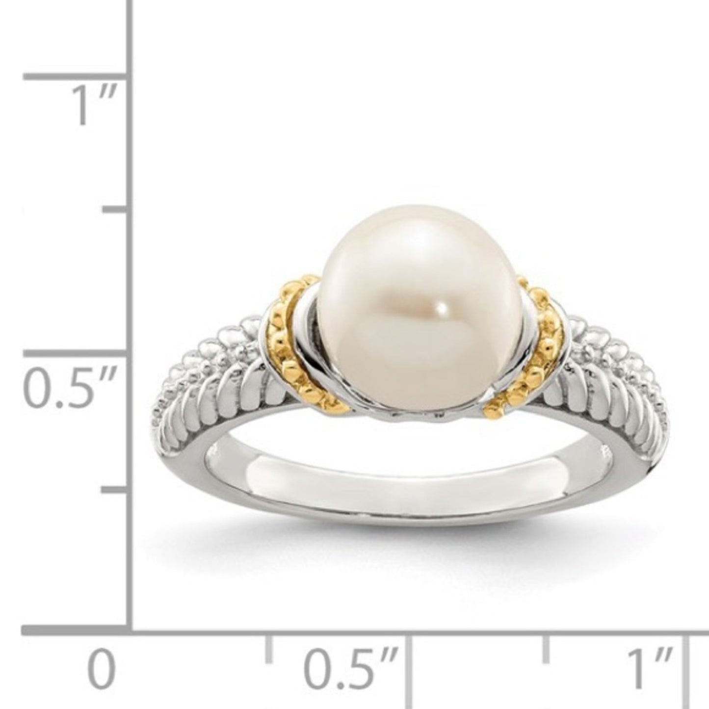 Shey Couture Sterling Silver & 14K Gold Accent Freshwater Pearl Ring