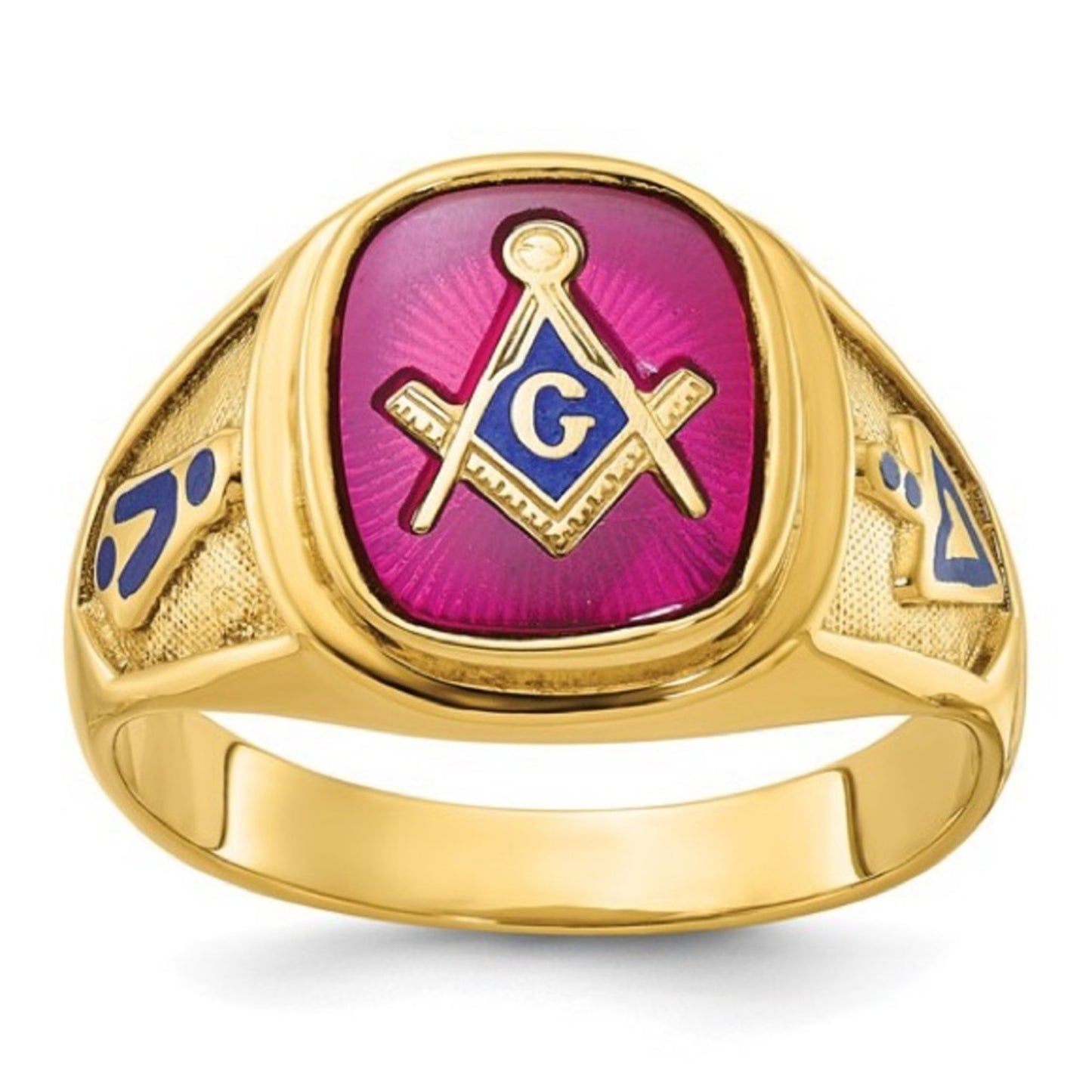 10k Gold Men's Ruby Blue Lodge Masonic Ring: A Blend of Style and Tradition