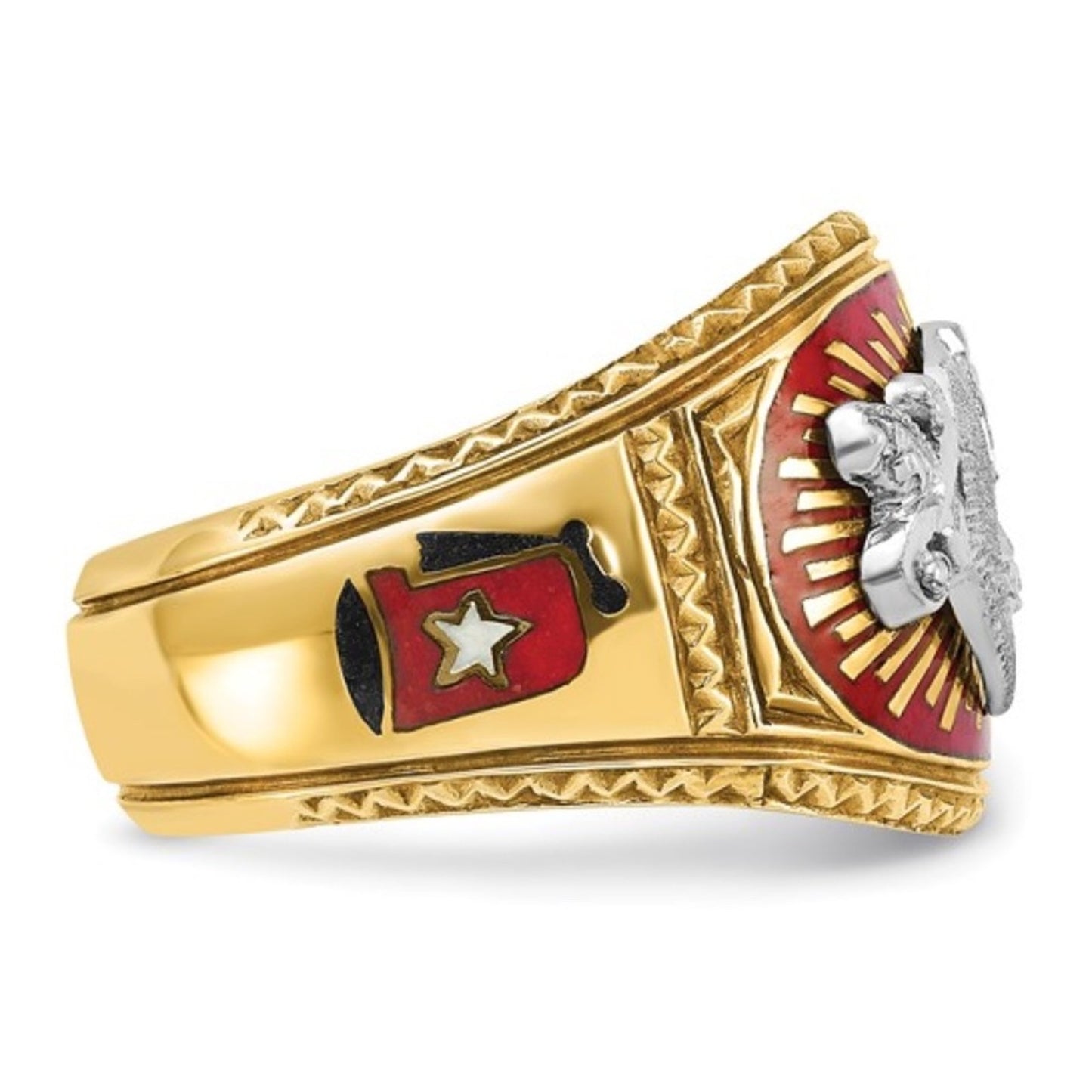 10k Gold Men's Masonic Shriner's Ring by IBGOODMAN