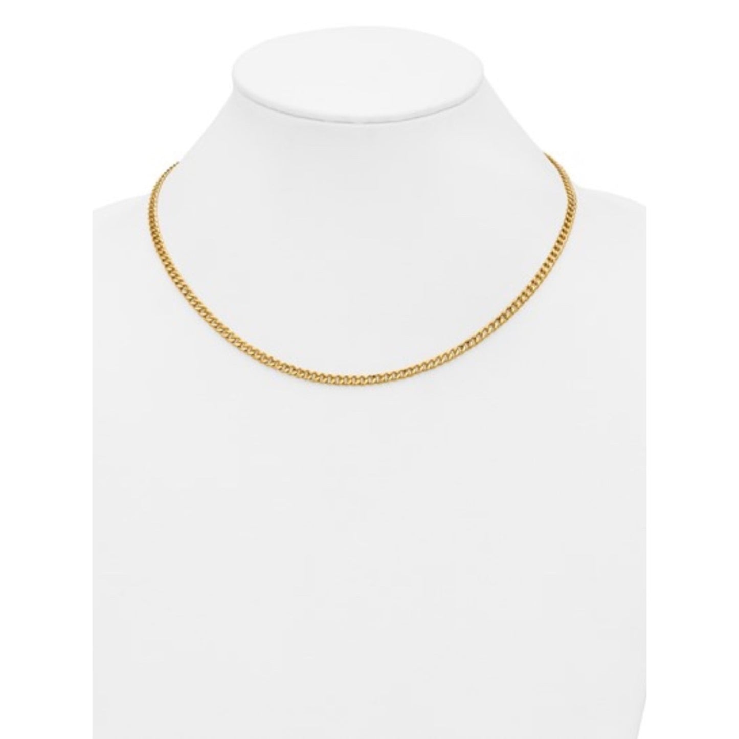 14K Gold Filled 3.5mm Curb Chain Necklace – 18"