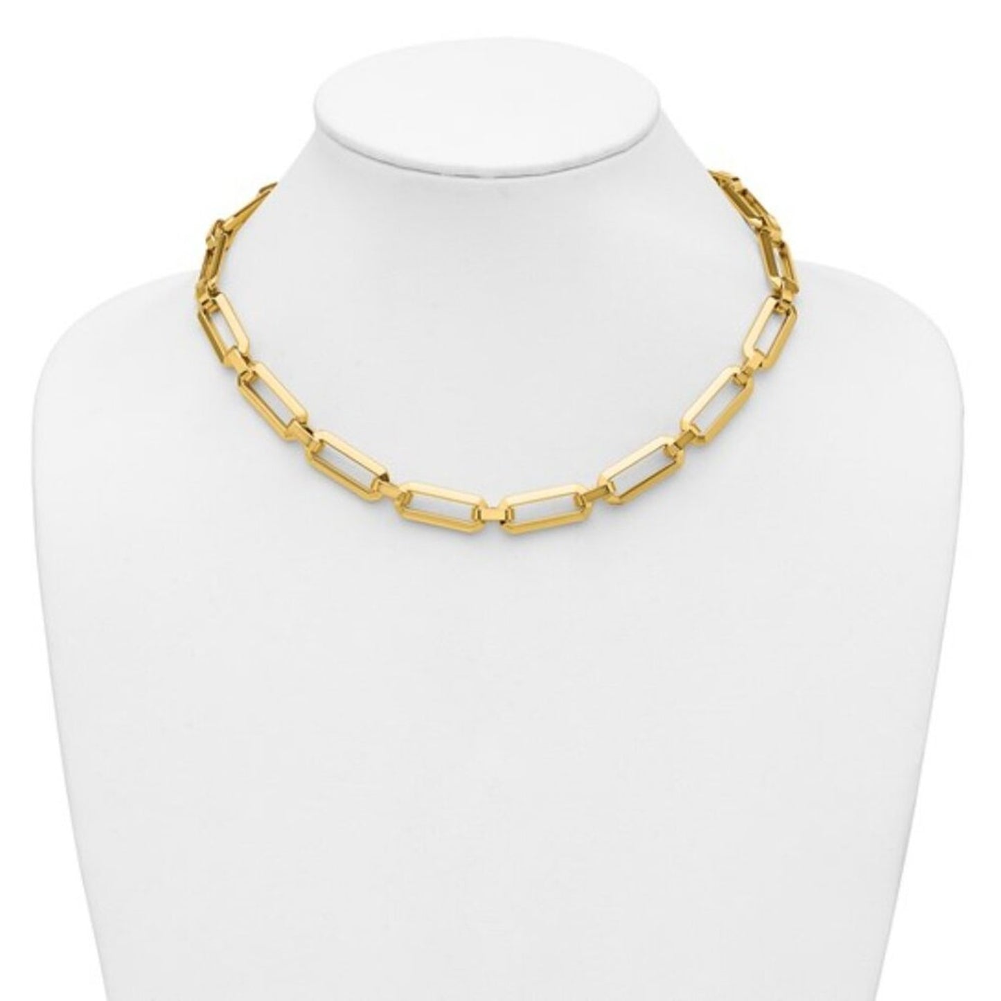 Leslie's 14K Yellow Gold Polished Fancy Link Necklace (18 Inch)
