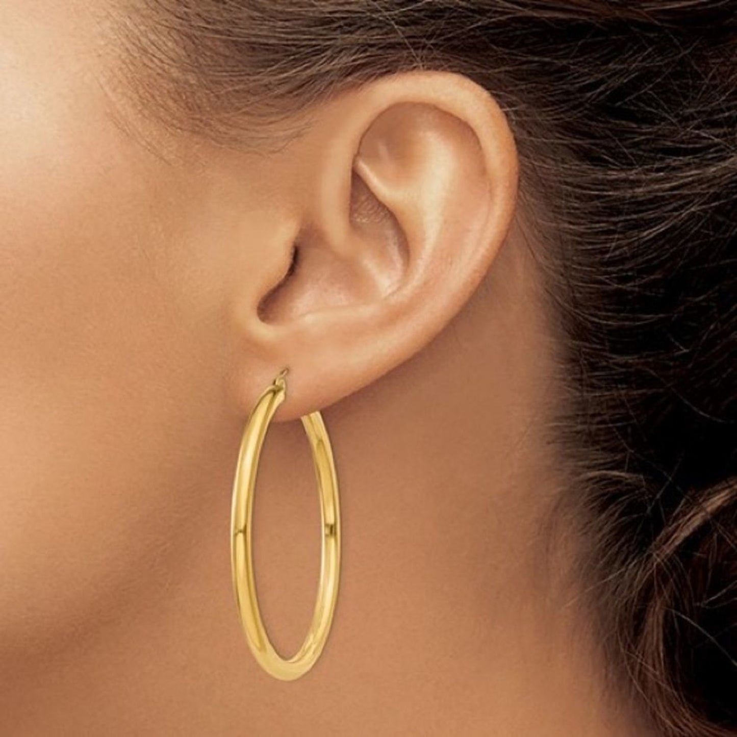 14k gold classic hoop earrings