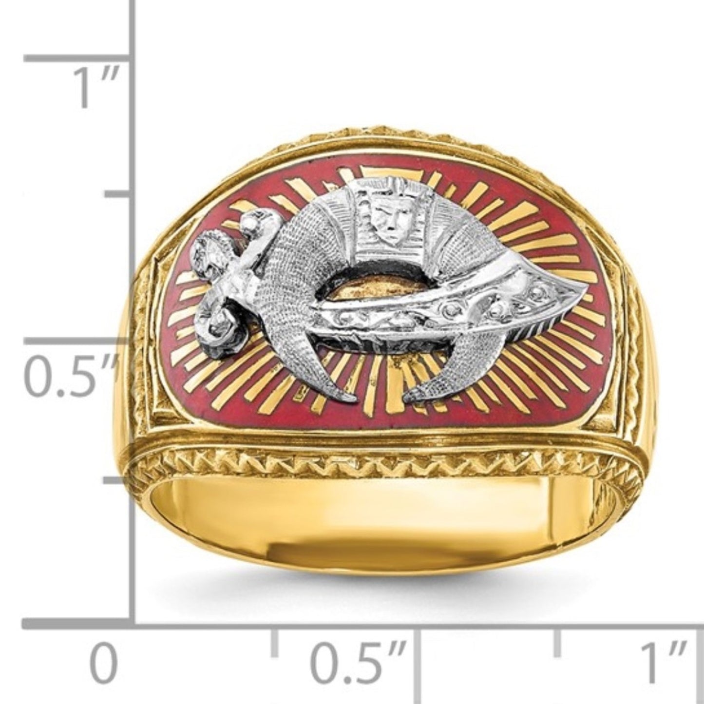 10k Gold Men's Masonic Shriner's Ring by IBGOODMAN