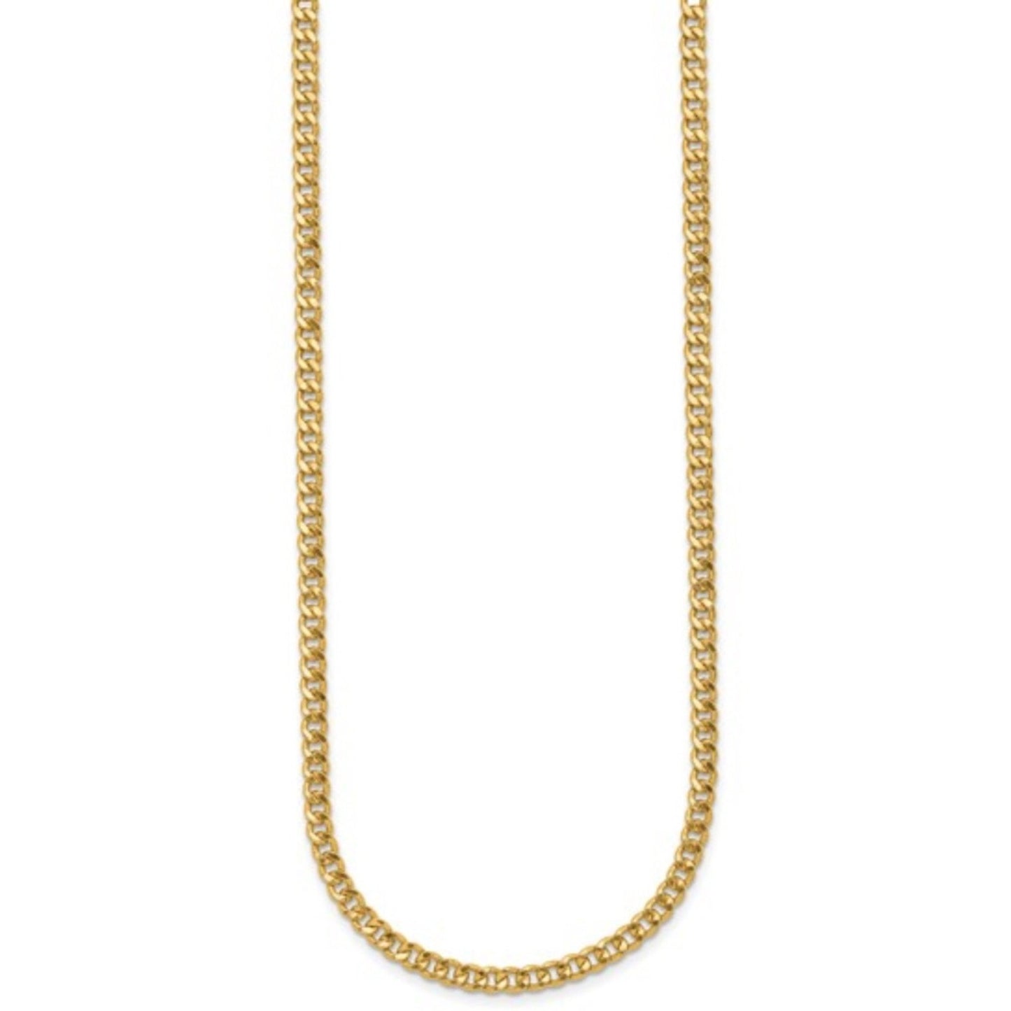 14K Gold Filled 3.5mm Curb Chain Necklace – 18"