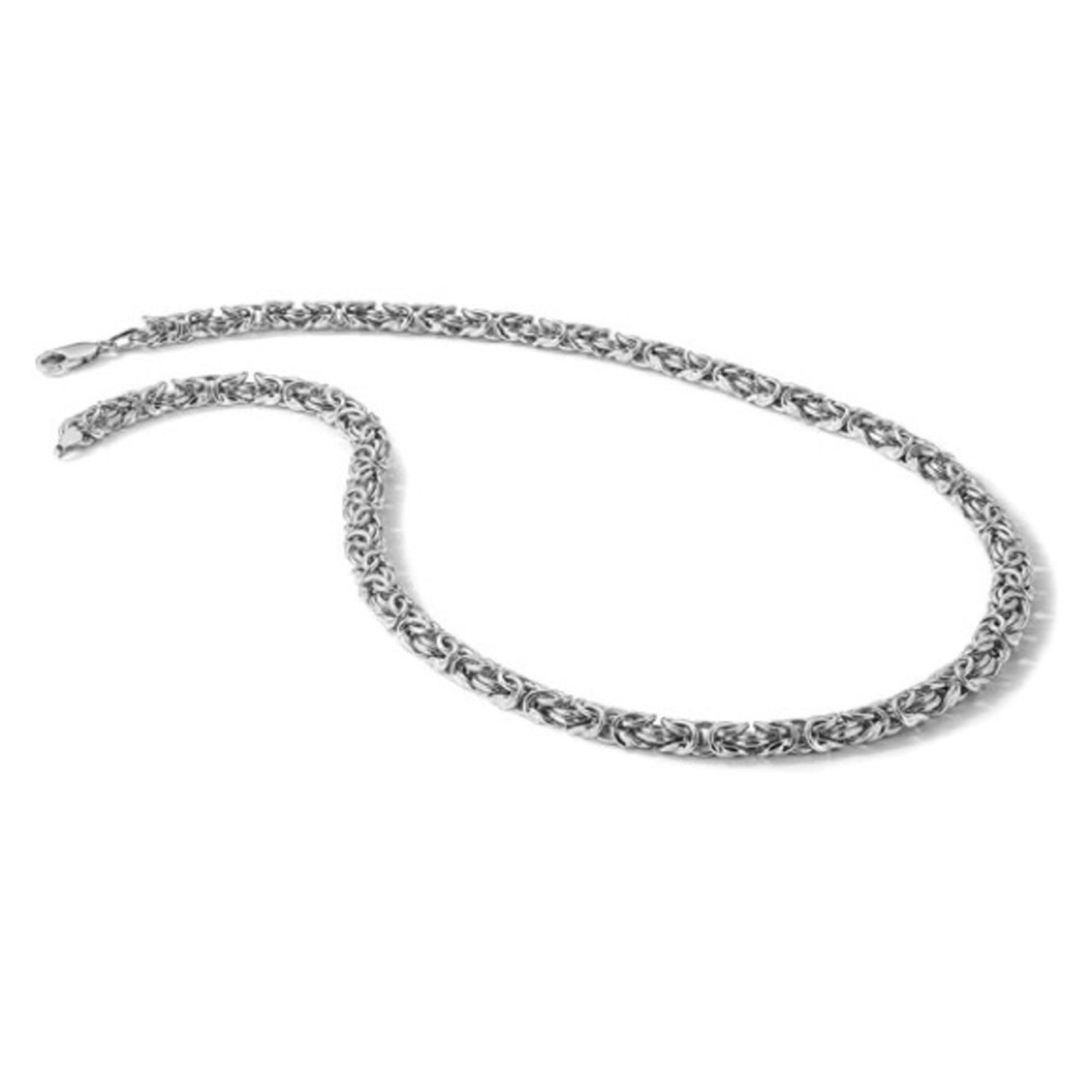 Herco Sterling Silver Byzantine Necklace – 18 inches long and 7.5mm wide