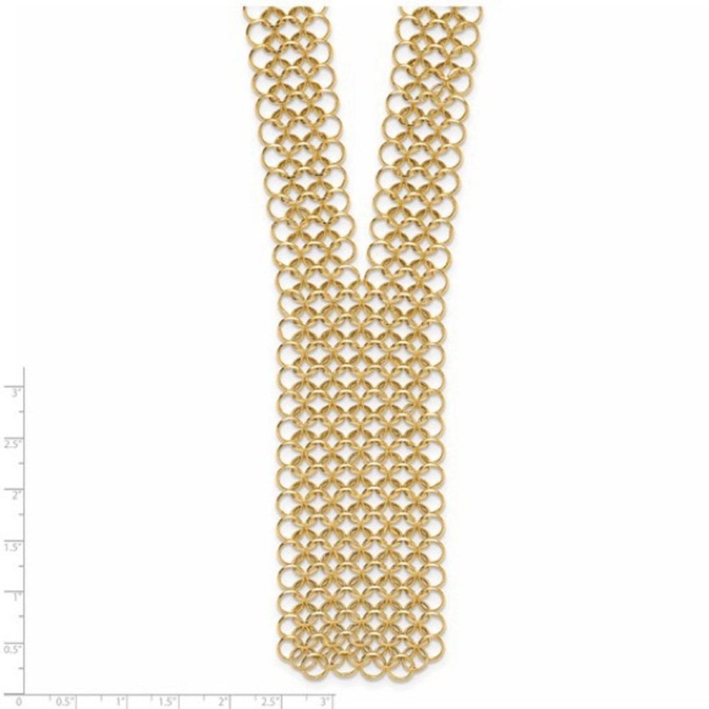 Herco 14K Yellow Gold Polished Fancy Circle Tie Necklace – 18”- Made in Italy