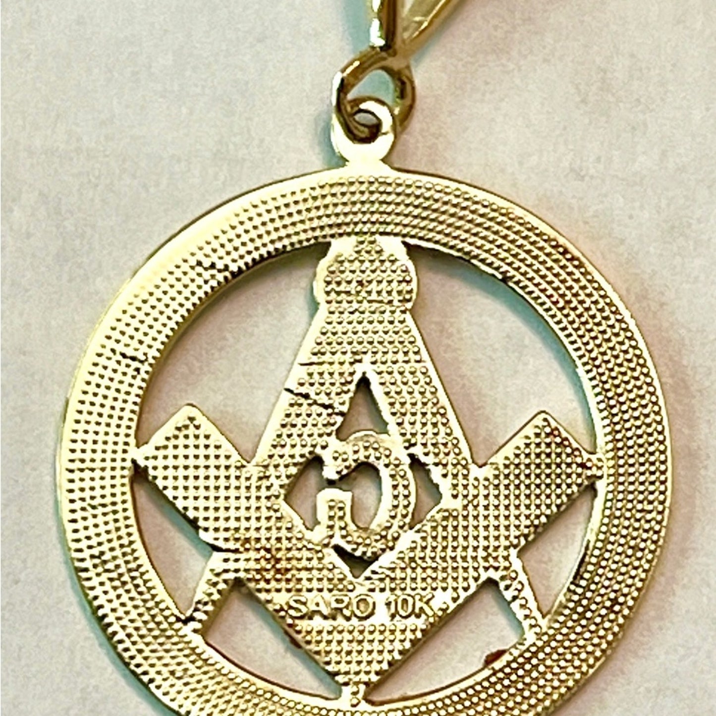 New 10k Solid Gold Masonic Symbol Charm