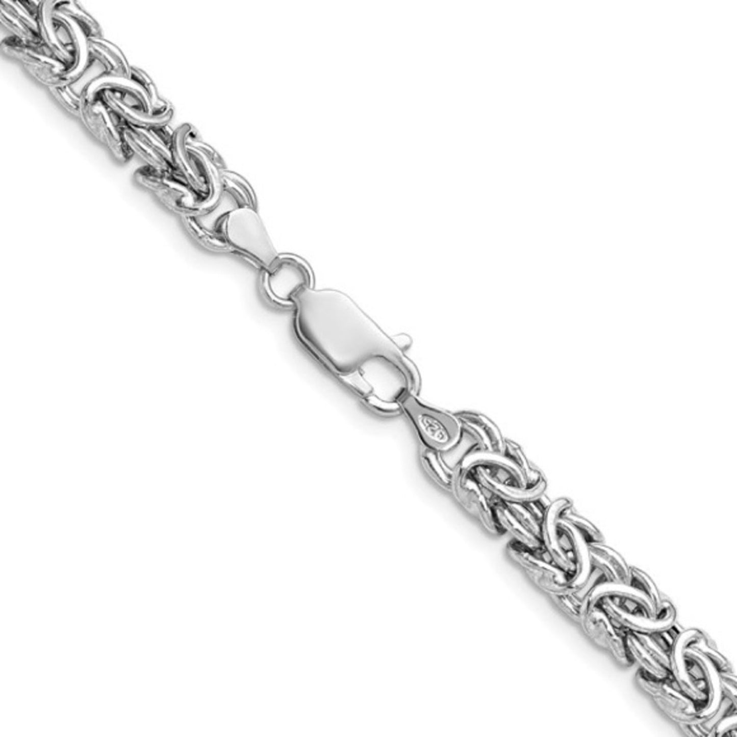 Herco Sterling Silver Byzantine Necklace – 18 inches long and 7.5mm wide