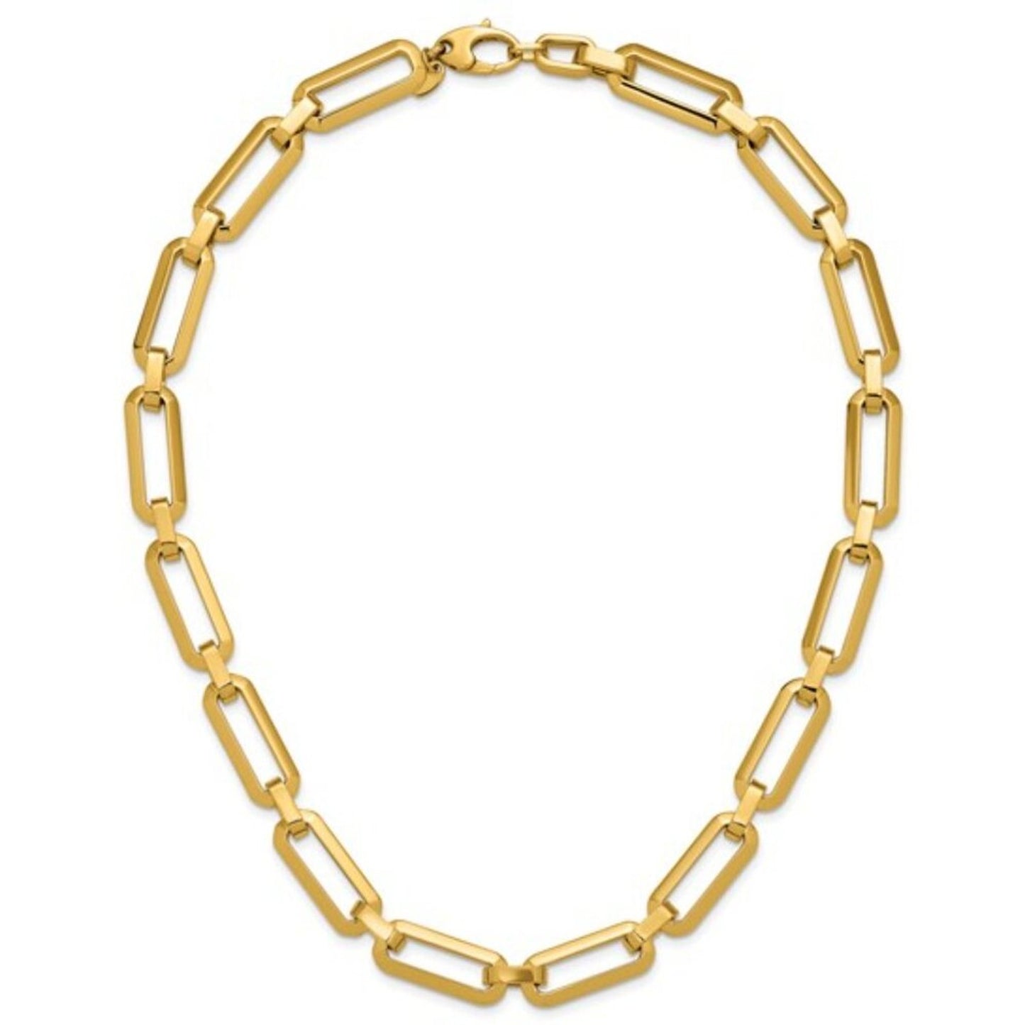 Leslie's 14K Yellow Gold Polished Fancy Link Necklace (18 Inch)