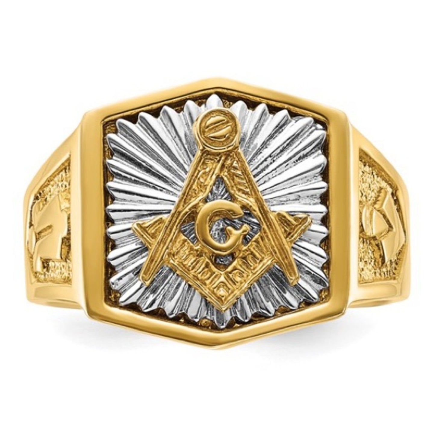 New 14k Gold IBGoodman Men's Masonic Ring: A Blend of Tradition and Modern Style