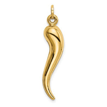 Load image into Gallery viewer, 14k 3D Italian Horn Charm
