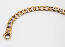 Load image into Gallery viewer, 14k Two-Tone Railroad Link Man&#39;s Bracelet
