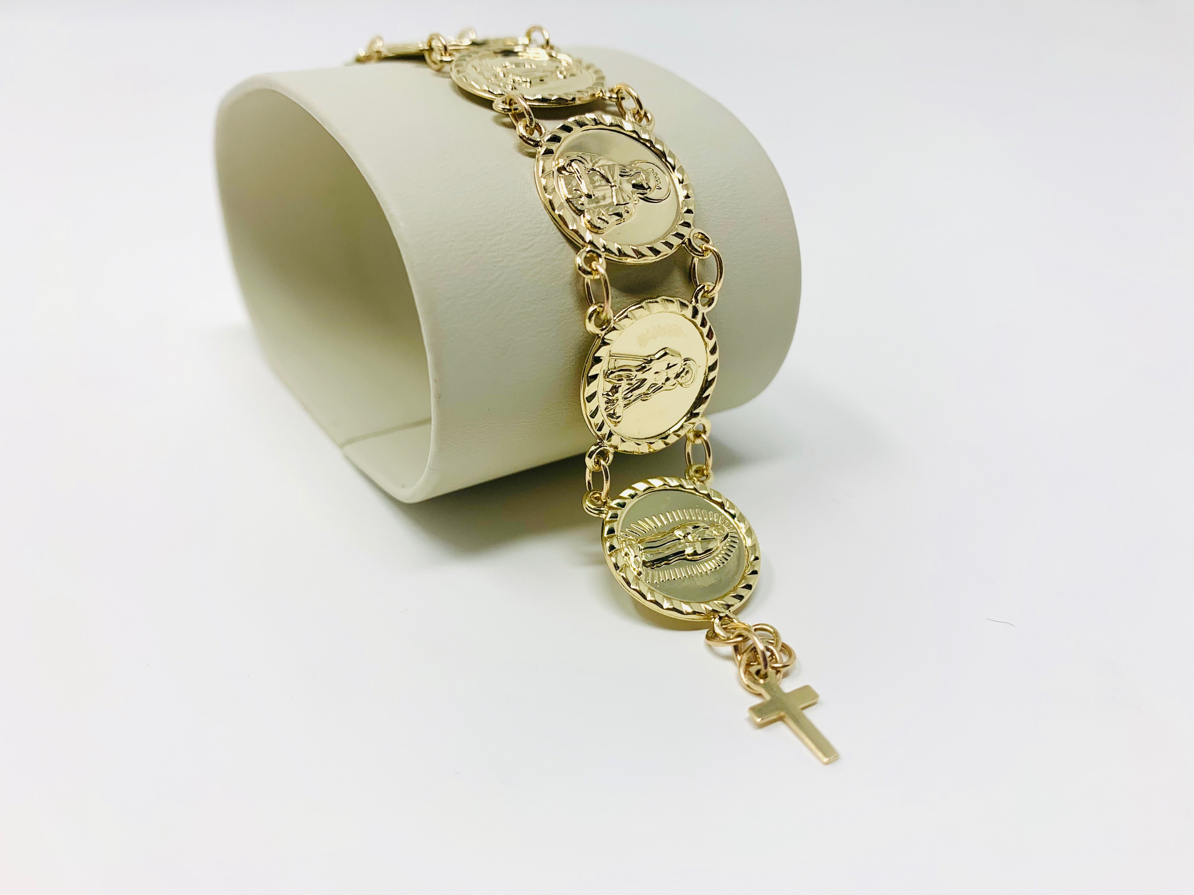 Satin Finished Gold Rosary Bracelet | The Catholic Company®