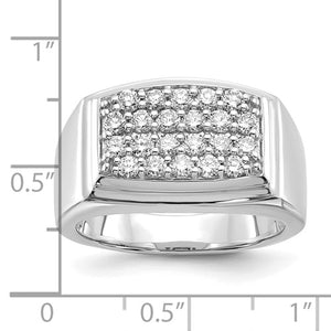 10k white gold Lab Grown Diamond Men's Ring