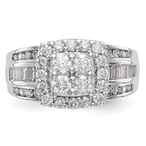 Cluster Diamond Engagement Ring