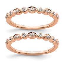 Load image into Gallery viewer, 14k Rose Gold Engagement Rings and Wedding Band Set
