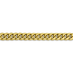 10k Yellow Gold Miami Cuban Curb Link 24" chain, 9.3mm wide
