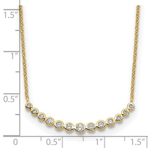 Colorless Lab Grown Diamond Curve Bar Necklace