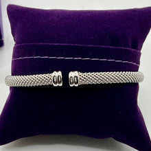 Load image into Gallery viewer, Phillip Gavriel Sterling Silver and Diamond Cuff Stationed Bangle
