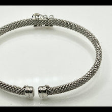 Load image into Gallery viewer, Phillip Gavriel Sterling Silver and Diamond Cuff Stationed Bangle

