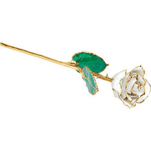 Load image into Gallery viewer, Laquered Birthstone Colored Roses with 24k Gold Trim
