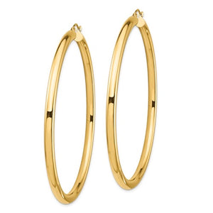 14k Gold Large Classic Hoop Earrings