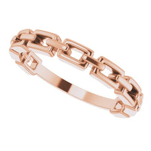 Load image into Gallery viewer, 14k rose gold chain link ring
