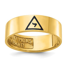 Load image into Gallery viewer, 14k Polished Enameled Masonic Virtus Junxit Men&#39;s Ring
