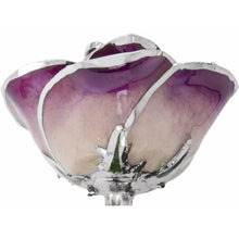 Load image into Gallery viewer, Lacquered Purple Rose with Platinum Trim
