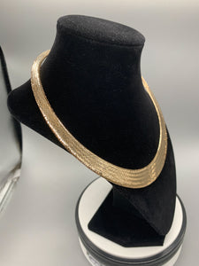 14k Gold Mesh Collar Necklace