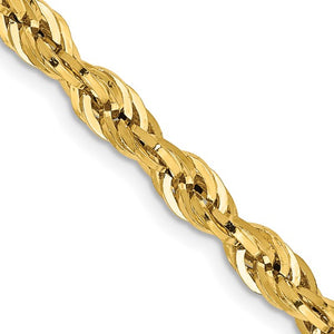 14K 24 inch Rope with Lobster Clasp Chain