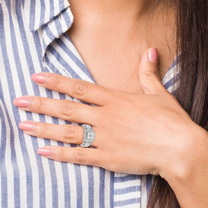 Cluster Diamond Engagement Ring