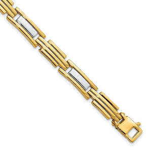 Men’s 14K Two Tone Gold Link Bracelet