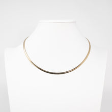 Load image into Gallery viewer, Reversible 14k Yellow and White Gold Omega Necklace
