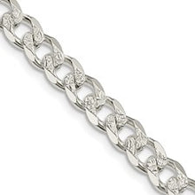 Load image into Gallery viewer, Sterling Silver 4mm Pave Curb Chain

