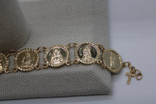 Load image into Gallery viewer, 10k or 14k Gold Traditional Saints Bracelet
