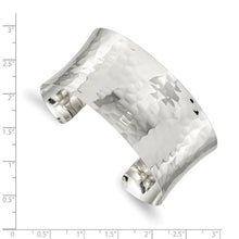 Load image into Gallery viewer, Sterling Silver 30mm Hammered Cuff Bangle
