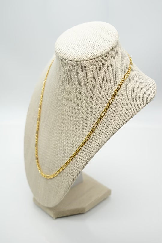 10k Gold Figaro Link 20 inch Chain, 4.75mm wide