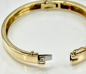 14k 6.3mm Polished Solid Hinged Bangle Bracelet