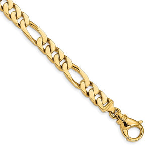 14k 7.7mm Polished Fancy Figaro Link Chain