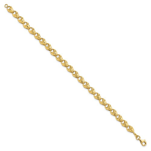 Leslie's 14K Diamond-cut Fancy Link Bracelet