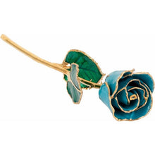 Load image into Gallery viewer, Laquered Birthstone Colored Roses with 24k Gold Trim

