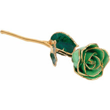 Load image into Gallery viewer, Laquered Birthstone Colored Roses with 24k Gold Trim

